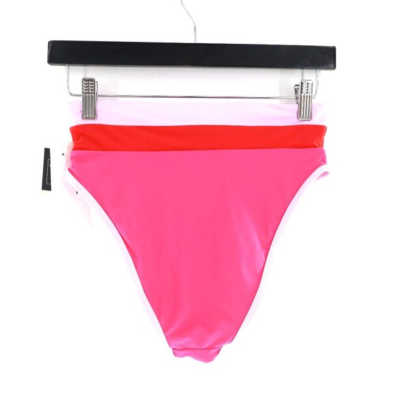 Salt + Cove Juniors High Waist Colorblock Swim Bottom Women S Pink Separates NWT - Picture 3 of 11